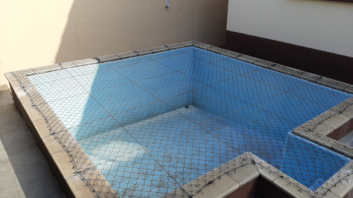 redes de proteção para piscinas